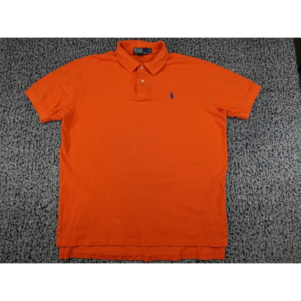 Polo Ralph Lauren Polo Shirt Mens XL Orange Short Sleeve Pique Pony Logo